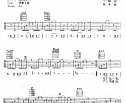 《回头太难》吉他谱_张宇_G调弹唱谱六线谱