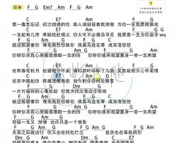 姚六一《隔岸》吉他谱(C调)-Guitar Music Score