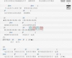 陪你飞_吉他谱_吴思贤