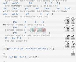 中离狗《玩堕落》吉他谱-Guitar Music Score