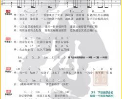 华晨宇,杨宗纬《国王与乞丐》吉他谱(G调)-Guitar Music Score