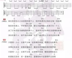 愿得一人心_G调吉他谱_李行亮