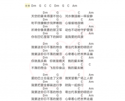 蔡依林《日不落》吉他谱(C调)-Guitar Music Score