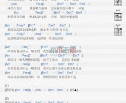 周杰伦《对不起》吉他谱-Guitar Music Score