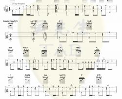 en《间距》吉他谱(C调)-Guitar Music Score