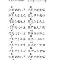 眼望着北方_尤克里里谱