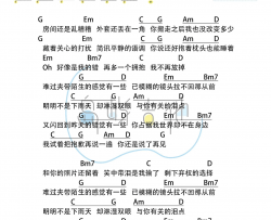 有些吉他谱_颜人中_《有些》G调弹唱谱