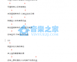 阿姆斯特丹吉他谱 A调和弦谱_音乐之家编配_诱导社