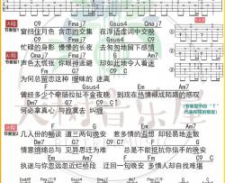 颜人中《晚安》吉他谱(C调)-Guitar Music Score