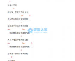有女朋友别忘了请我吃饭_吉他谱_C调版_阿肆