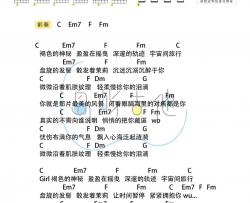 林俊杰《无滤镜》吉他谱(C调)-Guitar Music Score