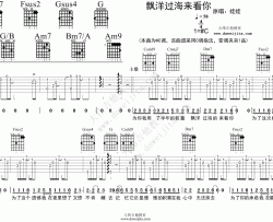 娃娃《漂洋过海来看你》吉他谱-Guitar Music Score