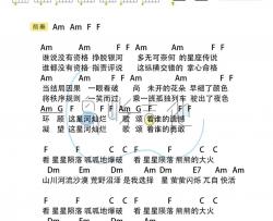 棉子《星陨》吉他谱(C调)-Guitar Music Score