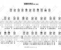 盛夏的果实吉他谱男生版 吉他弹唱教学视频 讲解示范