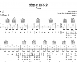 爱怎么回不来吉他谱-G调原版弹唱谱-TANK