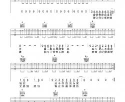 许巍《曾经的你》许巍A调原版切音吉他六线谱_夏洛特烦恼插曲