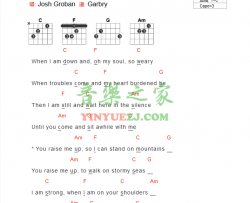 you raise me up吉他谱 C调和弦谱_音乐之家编配_josh groban