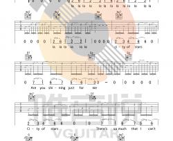 【新编】Ryan Gosling《city of stars》吉他谱 Guitar Tabs