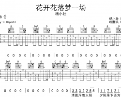花开花落梦一场吉他谱_杨小壮_G调原版弹唱六线谱