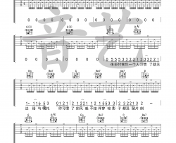 如常吉他谱-房东的猫-《如常》G调弹唱六线谱-高清图片谱