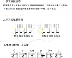 爱你吉他谱_王心凌_C调简单版六线谱_吉他弹唱教学