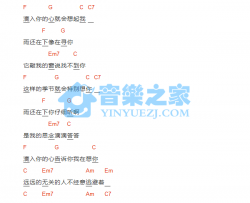 下雨了吉他谱 C调和弦谱_音乐之家编配_薛之谦