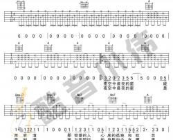 夜空中最亮的星吉他谱 A调原版六线谱 弹唱教学视频