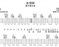 要不要买菜《多情种》吉他谱_G调指法吉他弹唱谱