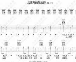 父亲写的散文诗_C调吉他谱_许飞