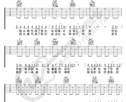 将故事写成我们吉他谱_林俊杰_G调弹唱谱_图片谱