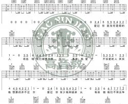 《再见只是陌生人》吉他谱-C调入门版六线谱-高音教