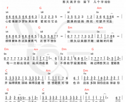 《留什么给你》吉他谱_孙楠_C调吉他弹唱谱