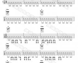 告五人《披星戴月的想你》吉他谱(E调)-Guitar Music Score