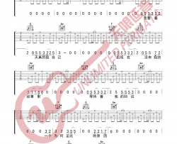 【C调版】万豹《山海》吉他谱 弹唱六线谱 高清图片谱 Guitar Tabs