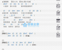 疼你若生命吉他谱 C调版 蔡小虎