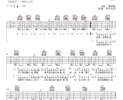 张鑫《Letting Go》吉他谱_D调原版吉他谱