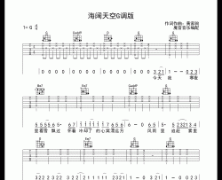 海阔天空吉他谱_Beyond_G调指法版吉他弹唱谱