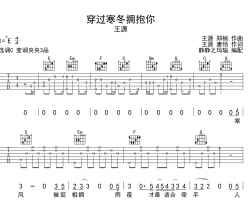 王源《穿过寒冬拥抱你》吉他谱_C调完整版_同名电影主题曲