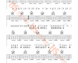 雷龙《爱的越真伤的越深》吉他谱(F调)-Guitar Music Score