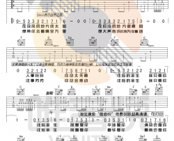 王贰浪女声版《往后余生》C调原版编配弹唱吉他六线谱_图片谱